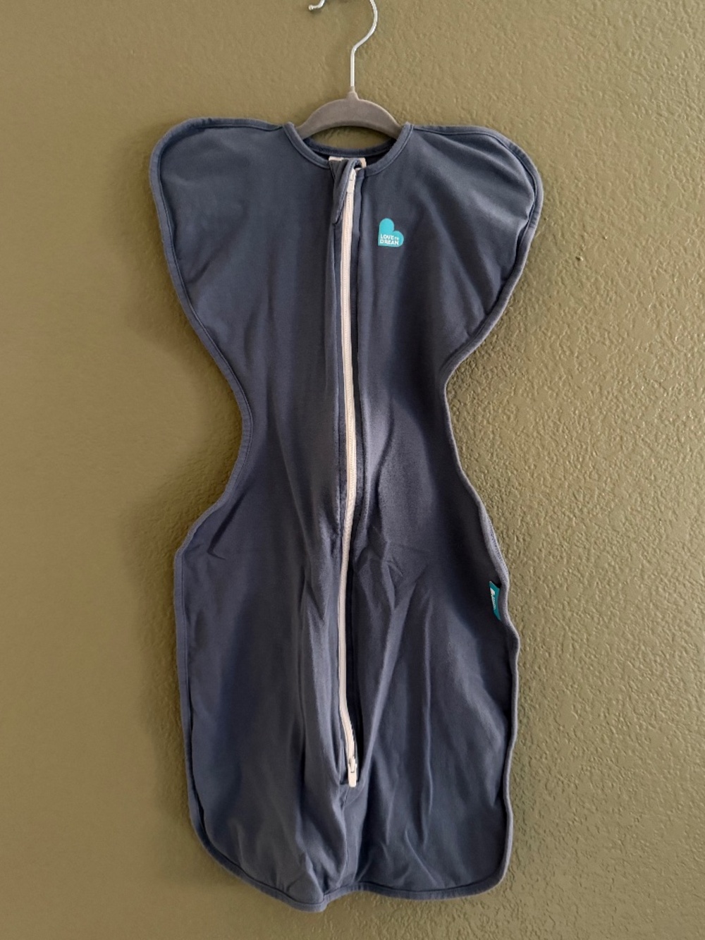 Love to Dream Zip Up Blue Swaddle Medium 1.0 TOG